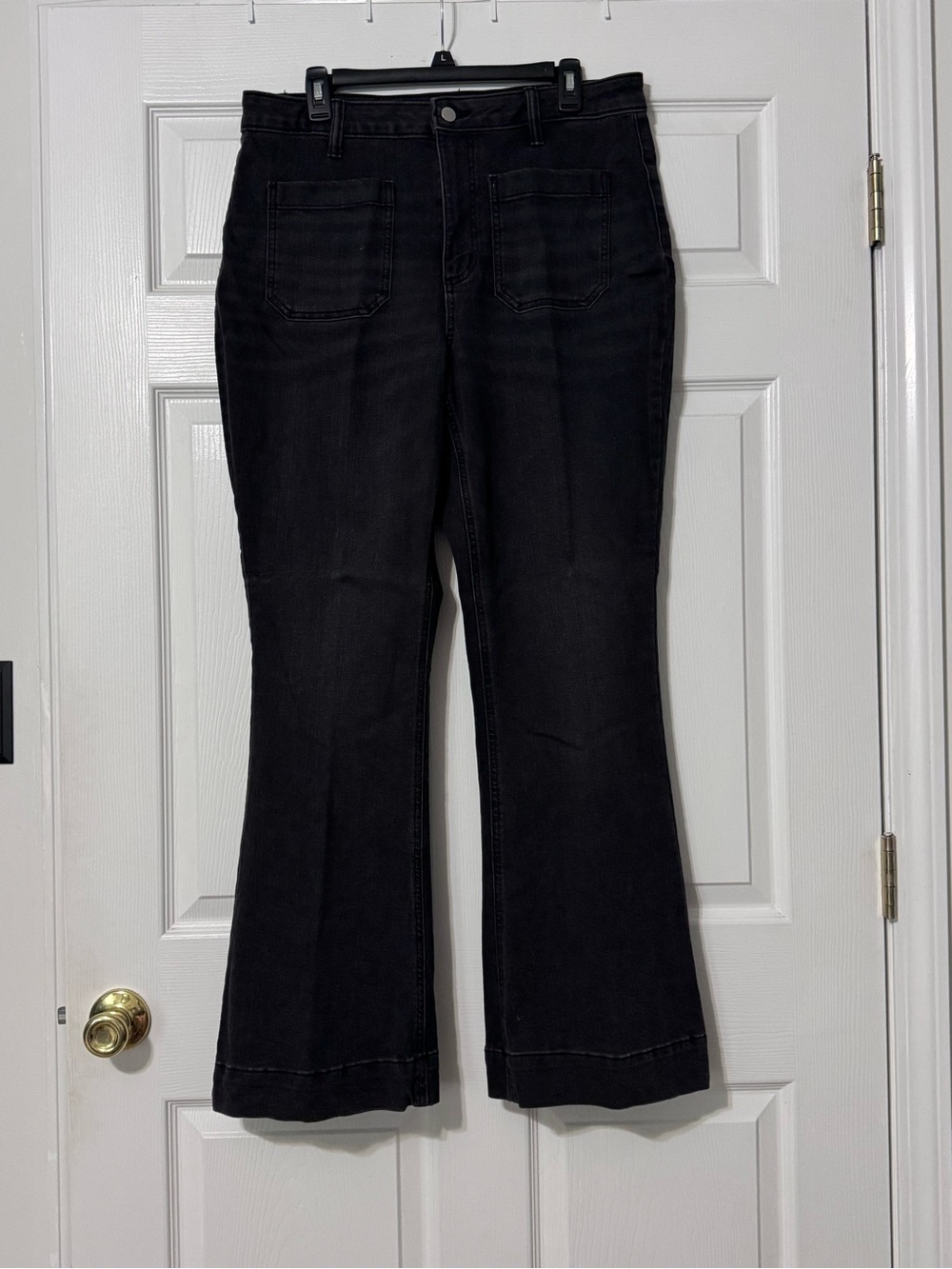 Black Flare Jeans - Sleek High-Rise Wide Leg